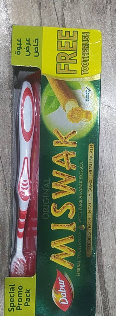 خمیردندان (مسواک) تهیه شده از عصاره اراک(ریشه گیاه پرسیکا)+ مسواک اشانتیون، با بویی عالی و پاک کنندگی بالا