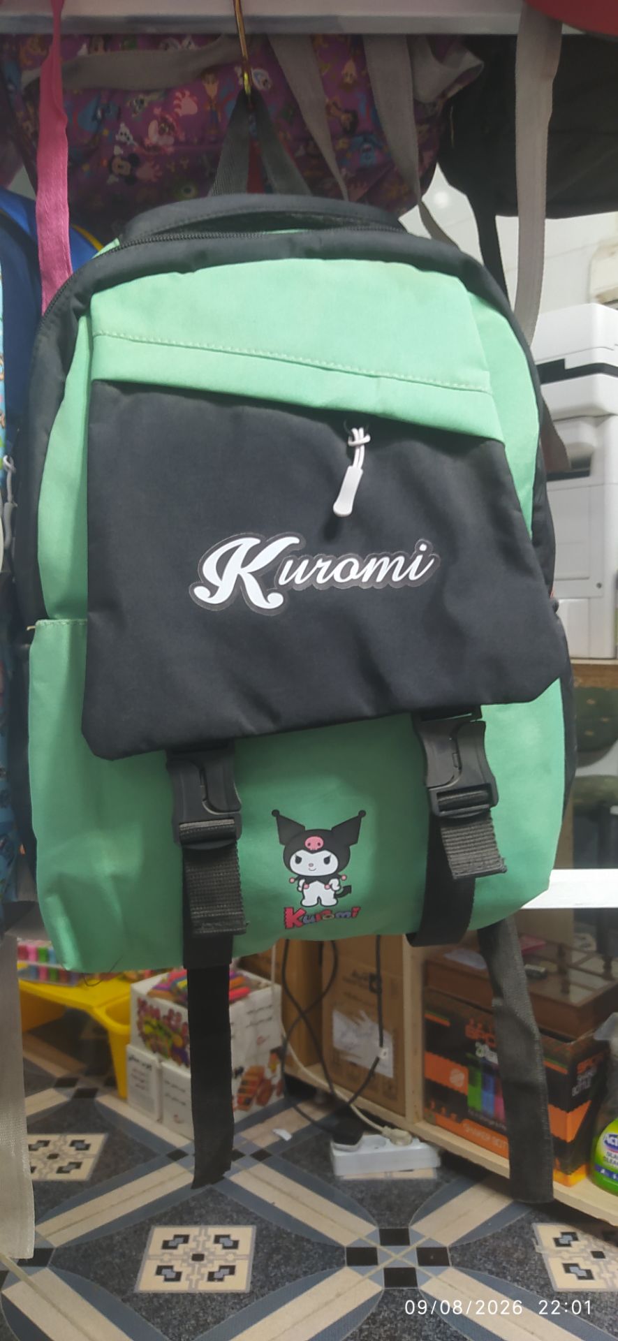 کوله مدرسه دخترانه کرومی پارچه ای در چند طرح زیبا ، پارچه ای قابل شستشو کیفیت بسیار خوب