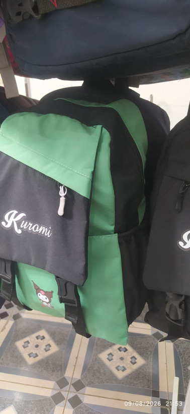 کوله مدرسه دخترانه کرومی پارچه ای در چند طرح زیبا ، پارچه ای قابل شستشو کیفیت بسیار خوب