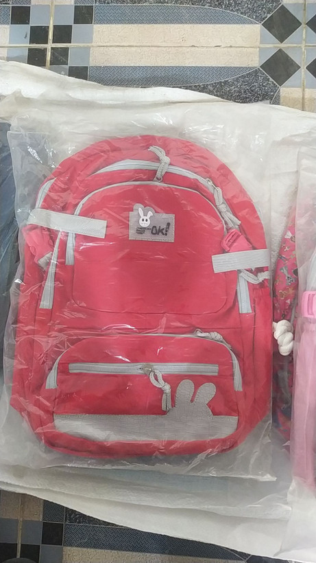 کوله دخترانه بی نهایت زیبا در چهار رنگ صورتی ، آبی ، قرمز (قابل شستشو) و یاسی